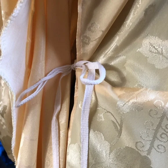 Elegant Yellow Floral Wrap-Style Women’s Dress - Picture 13 of 14